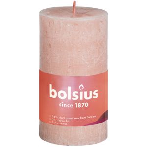 Bolsius Stompkaars rustiek 10x5 cm misty roze