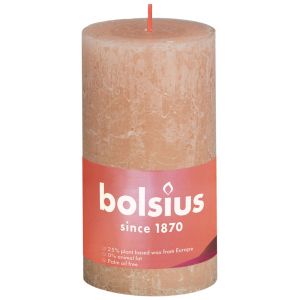 Bolsius Stompkaars rustiek 13x7 cm misty roze