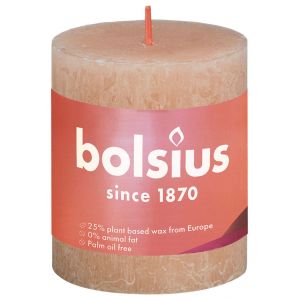 Bolsius kaars rustiek 8x7 cm misty pink