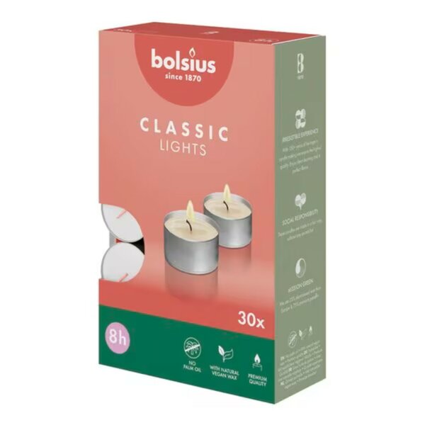 Bolsius theelichten 30 stuks