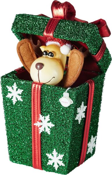 Cadeau doos eland 25 cm met geluid