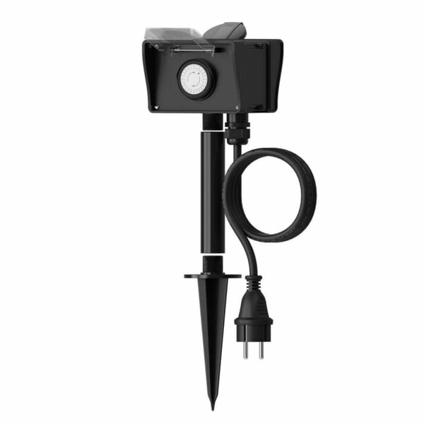 Calex tuincontactdoos 2-v en timer