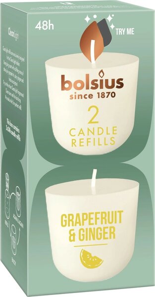 Bolsius cleanlight navulling Grapefruit & Ginger 2 stuks