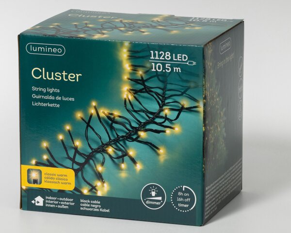 Clusterverlichting led 1128 lampjes klassiek warm - afbeelding 2