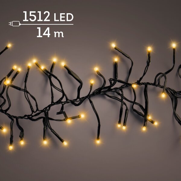 Clusterverlichting led 1512 lampjes klassiek warm - afbeelding 1