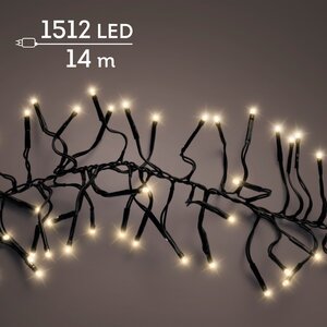 Clusterverlichting led 1512 lampjes soft gold