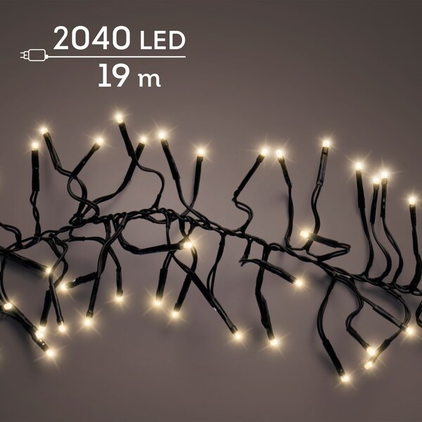 Clusterverlichting led 2040 lampjes soft gold - afbeelding 1