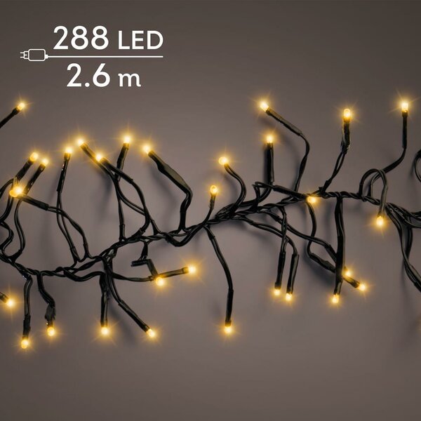 Clusterverlichting led 288 lampjes klassiek warm - afbeelding 1