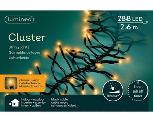 Clusterverlichting led 288 lampjes klassiek warm - afbeelding 2