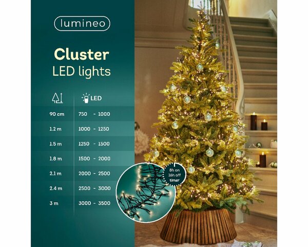 Clusterverlichting led 288 lampjes klassiek warm - afbeelding 3