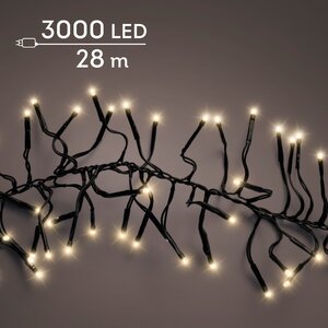 Clusterverlichting led 3000 lampjes soft gold