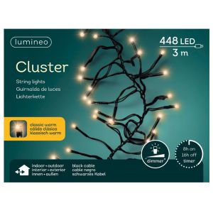 Clusterverlichting led 448 lampjes klassiek warm - afbeelding 2