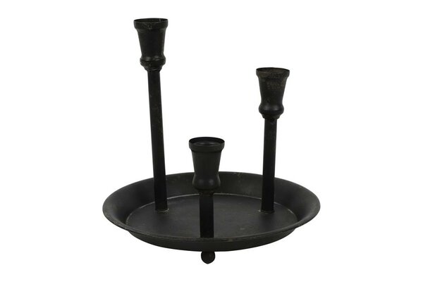 Countryfield kandelaar jeno D 22 x H 25 cm zwart