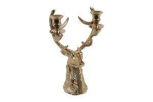 Countryfield kandelaar rendier H 34 cm goud