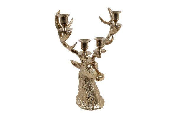 Countryfield kandelaar rendier H 42 cm goud