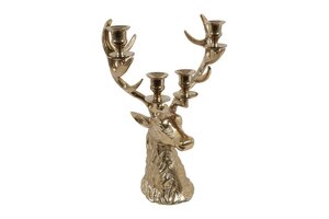 Countryfield kandelaar rendier H 42 cm goud