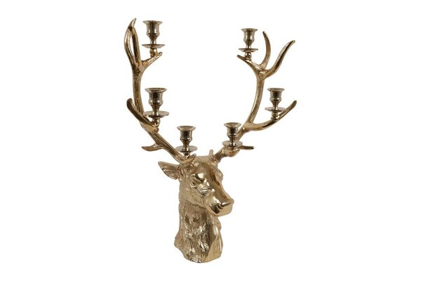 Countryfield kandelaar rendier H 66 cm goud
