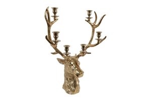 Countryfield kandelaar rendier H 66 cm goud