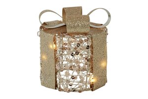 Countryfield kerstkado pippa 10x11 cm goud