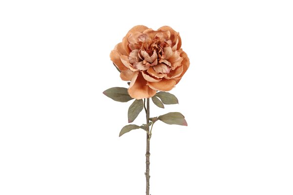 Countryfield kunstbloem peony sibel 57 cm bruin