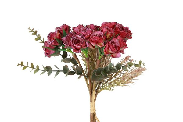Countryfield zijden boeket rosa 30 cm roze