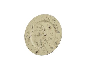 Deco bord bloemen grijs 33 cm