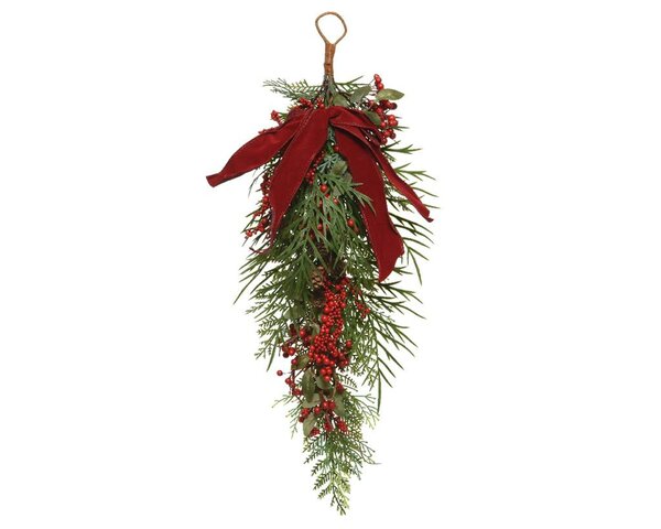 Decoratieve deurhanger 70 cm groen, rood