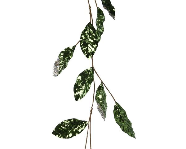 Decoratieve slinger ovaal blad 120 cm dennengroen