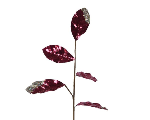 Decoratieve tak ovaal blad 80 cm rood