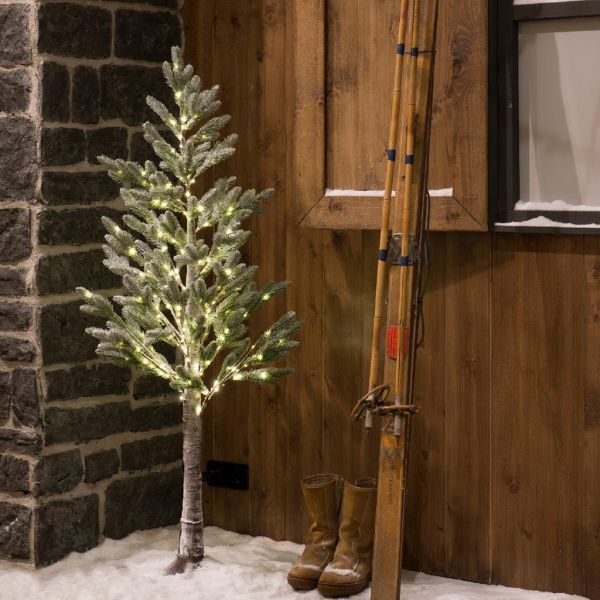 Denneboom met sneeuw 128 lamps 240 cm - afbeelding 2