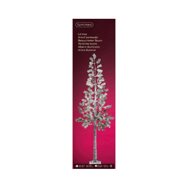 Denneboom met sneeuw 128 lamps 240 cm - afbeelding 3