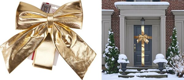 Deurstrik 40 cm shiny goud