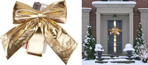Deurstrik 40 cm shiny goud