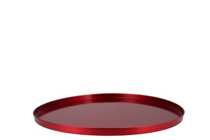 Dienblad rood metaal 46X2CM