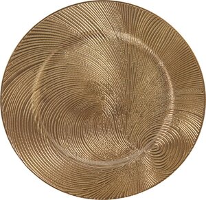 Dienblad swirl 33 cm goud