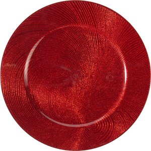 Dienblad swirl 33 cm rood