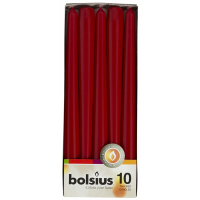 Bolsius diner kaarsen 10 stuks wijnrood 23 cm - afbeelding 2
