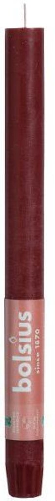 Bolsius huishoudkaars rustiek 27 cm velvet red