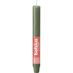 Bolsius huishoudkaars rustiek 23 cm fresh olive