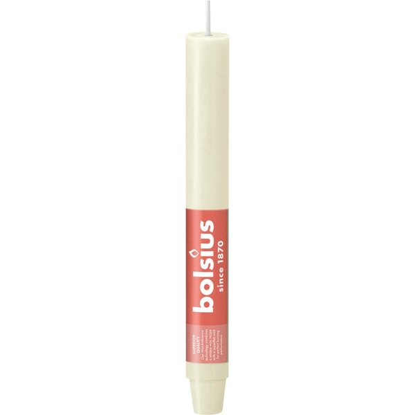 Bolsius huishoudkaars rustiek 23 cm soft pearl