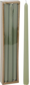 Dinerkaarsen 6 stuks 30 cm groen