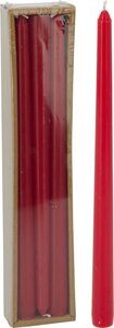 Dinerkaarsen 6 stuks 30 cm rood