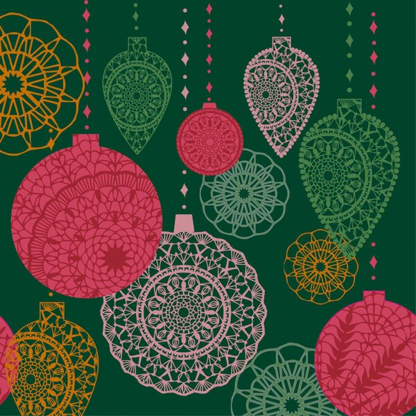 Duni servetten opulent baubles 33x33 cm