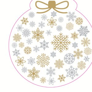 Duni servetten snowflake bauble
