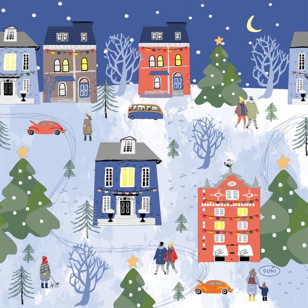 Duni servetten winter wonder 33x33 cm 