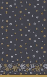 Duni tafelkleed Snow Glitter Black 138x220 cm