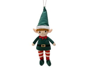 Elf hanger jongen 24 cm groen/rood