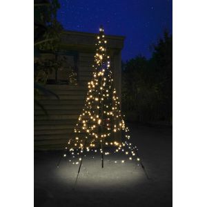 Fairybell vlaggenmast 2 meter 300 lampjes warm wit - afbeelding 1