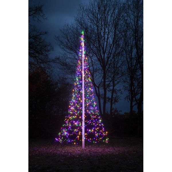 Fairybell vlaggenmast 6 meter 1200 lampjes multicolour - afbeelding 1