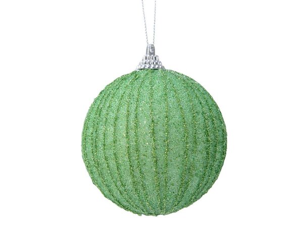 Foam kerstbal 8 cm mistletoe groen